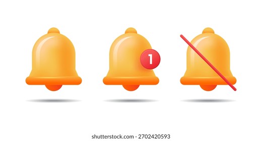 Glänzend orangefarbene Signaltöne in drei Zuständen: normal, Alarm und stumm geschaltet.