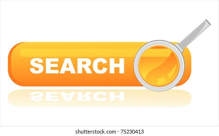glossy orange search banner