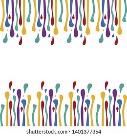 glossy paint drop blobs colorfully 