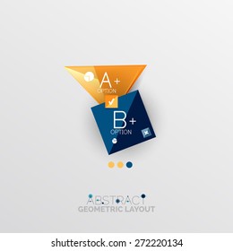 geometrisches abstraktes, glänzendes, abstraktes Infografisches Design, 3D-Formen mit hellen Kanten