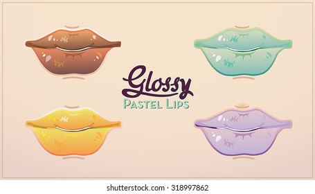 Glossy Pastel Lips