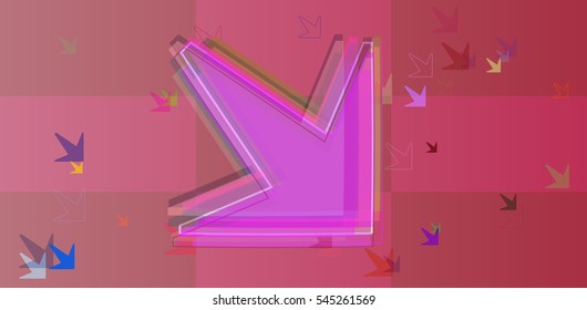 glossy pattern around arrow and motion