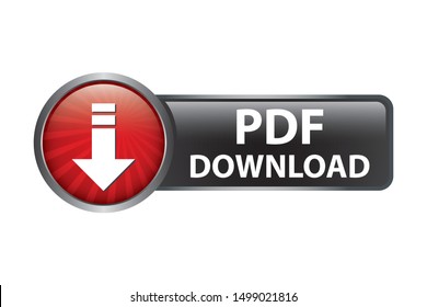 Glossy PDF Download Button with arrow symbol