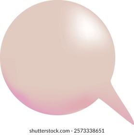 Glossy, pearlescent speech bubbles with soft pink highlights. This elegant and modern design is perfect for message concepts, social media graphics, comics and decorative text elements.