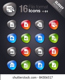 Glossy Pebbles - File format icons