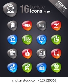 Glossy Pebbles - Logistic and Shipping icons