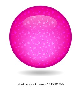 The glossy pink circle with a star inside.