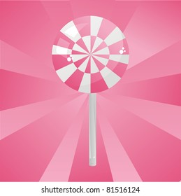 glossy pink lollipop background