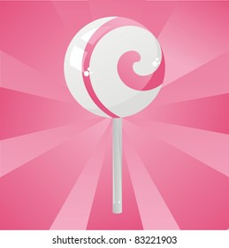 glossy pink lollipop background