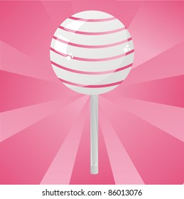 glossy pink lollipop background