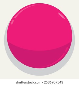 A glossy pink sphere with a gradient effect and a shadow.