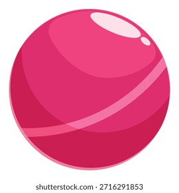 Esfera rosa brilhante reflete a luz, criando realces brilhantes em sua superfície lisa