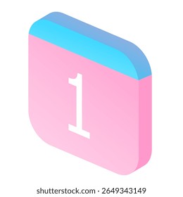 Conjunto de iconos de Diseño web cuadrado rosa brillante: Ilustración vectorial 3D de un símbolo de carpeta de negocios