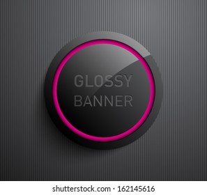 Glossy plastic banner with shiny neon lights for business design, backgrounds, infographics, reports, number options, step presentation, websites or workflow layout. Clean and modern style 