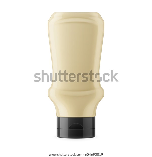 Download Glossy Plastic Bottle Black Round Cap Stock Vector Royalty Free 604693019