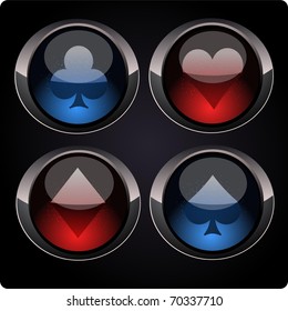 Glossy Plastic Casino Web Buttons