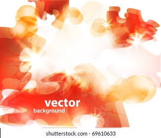 Glossy puzzle shapes background