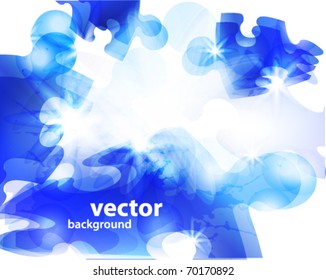 Glossy puzzle shapes background