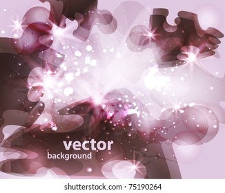 Glossy puzzle shapes background