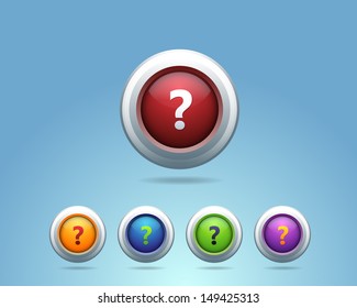 Glossy Question Mark  Icon/Button