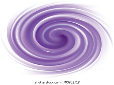 Glossy radial creamy curvy indigo fond with white space for text. Gel fluid surface. Appetizing mix jam juicy plants dark lavender color: grape, bilberry, dewberry, whortleberry, mulberry, plum