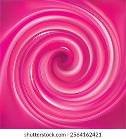 Glossy radial curvy wine backdrop with glowing center. Twirl permanganic gel fluid pink caramel surface. Appetizing jam juicy fruits mauve color: grape, currant, blueberry, bilberry, mulberry, bramble