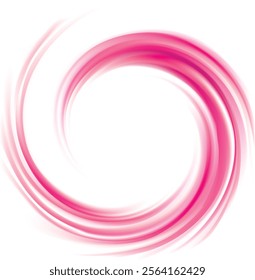 Glossy radial curvy wine backdrop with glowing center. Twirl permanganic gel fluid pink caramel surface. Appetizing jam juicy fruits mauve color: grape, currant, blueberry, bilberry, mulberry, bramble