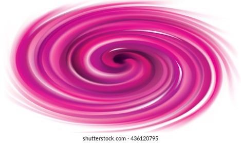 Glossy radial rippled curvy backdrop. Twirl gel fluid pink caramel surface. Appetizing jam juicy fruits mauve color: grape, currant, blueberry, bilberry, mulberry, bramble