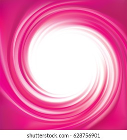 Fondo radial ondulado ondulado. Mezcla de cóctel de color rosa vívido mezclado. Superficie de jarabe con espacio para texto en centro blanco brillante. gelatina morada de frutas rojas jugosas, fresa