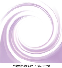 Glossy radial rippled curvy border frame with space for text in glowing white center. Fluid mauve surface icon. Appetizing yogurt of juicy fruits light indigo color: grape, currant, mulberry, bilberry