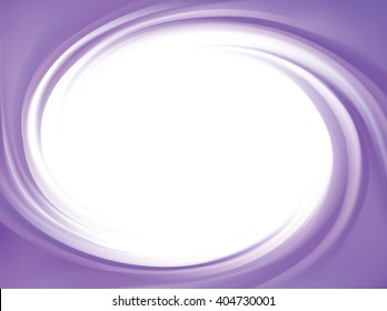 Glossy radial rippled curvy fond with space for text on white border. Gel fluid indigo creme caramel surface. Appetizing yogurt of juicy fruits light lavender color: grape, currant, mulberry, bilberry