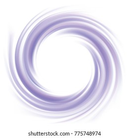 Glossy radial rippled curvy fond with space for text on white border. Gel fluid indigo creme caramel surface. Appetizing yogurt of juicy fruits light lavender color: grape, currant, mulberry, bilberry