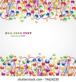 glossy rainbow flower boll background