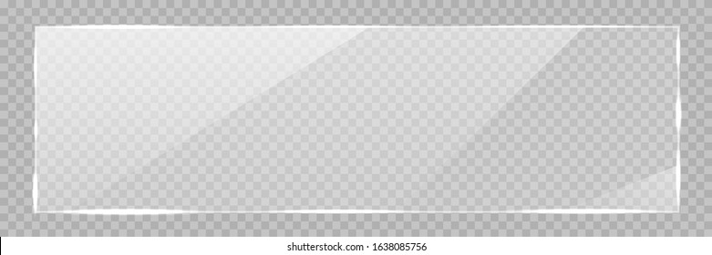 Glossy Rectangle Glass Banner with Lights

