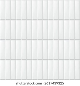 Glossy rectangular wall tile seamless pattern, ideal for bathrooms, kitchens, and modern architectural surfaces.