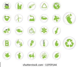 Glossy recycling & environment icons - Part 6 (vector)