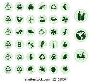 Glossy recycling & environment icons - Part 7 (vector)