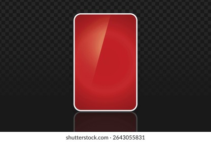 Glossy red card with rounded corners and subtle reflection, perfect for loyalty programs, premium promotions, and elegant digital designs.