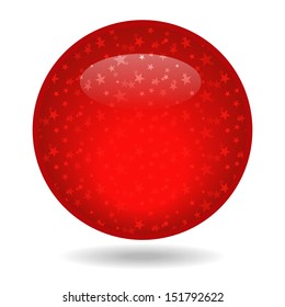 The glossy red circle with a star inside.
