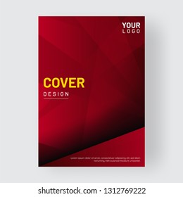 Layout de design de tampa vermelha brilhante para empresas ou setor corporativo.