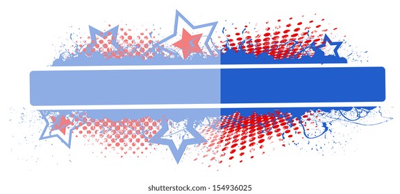 Glossy Retro Banner - 4th of July Vector theme Design