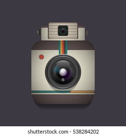 glossy retro camera, old style
