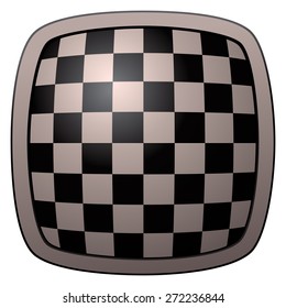 Glossy Retro Chessboard, Vector Illustration. 
