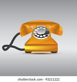 Glossy retro phone, vector illustration, eps10