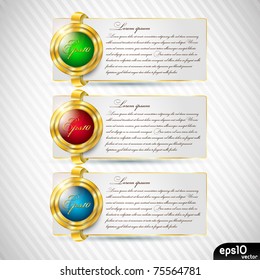 Glossy rich stone stick on paper card (speech bubble)