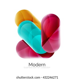 Glossy round buttons infographics background. Blank templates