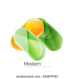Glossy round buttons infographics background. Blank templates
