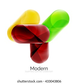 Glossy round buttons infographics background. Blank templates