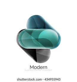 Glossy round buttons infographics background. Blank templates