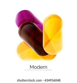 Glossy round buttons infographics background. Blank templates